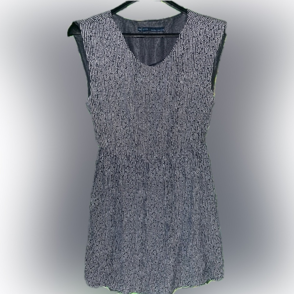 Zara Elegant Black and White Women's Dress